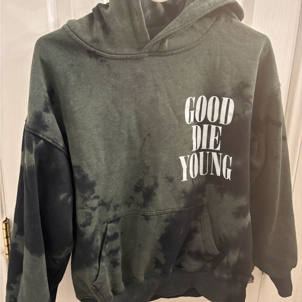 Good Die Young Green Tie-Dye Hoodie
